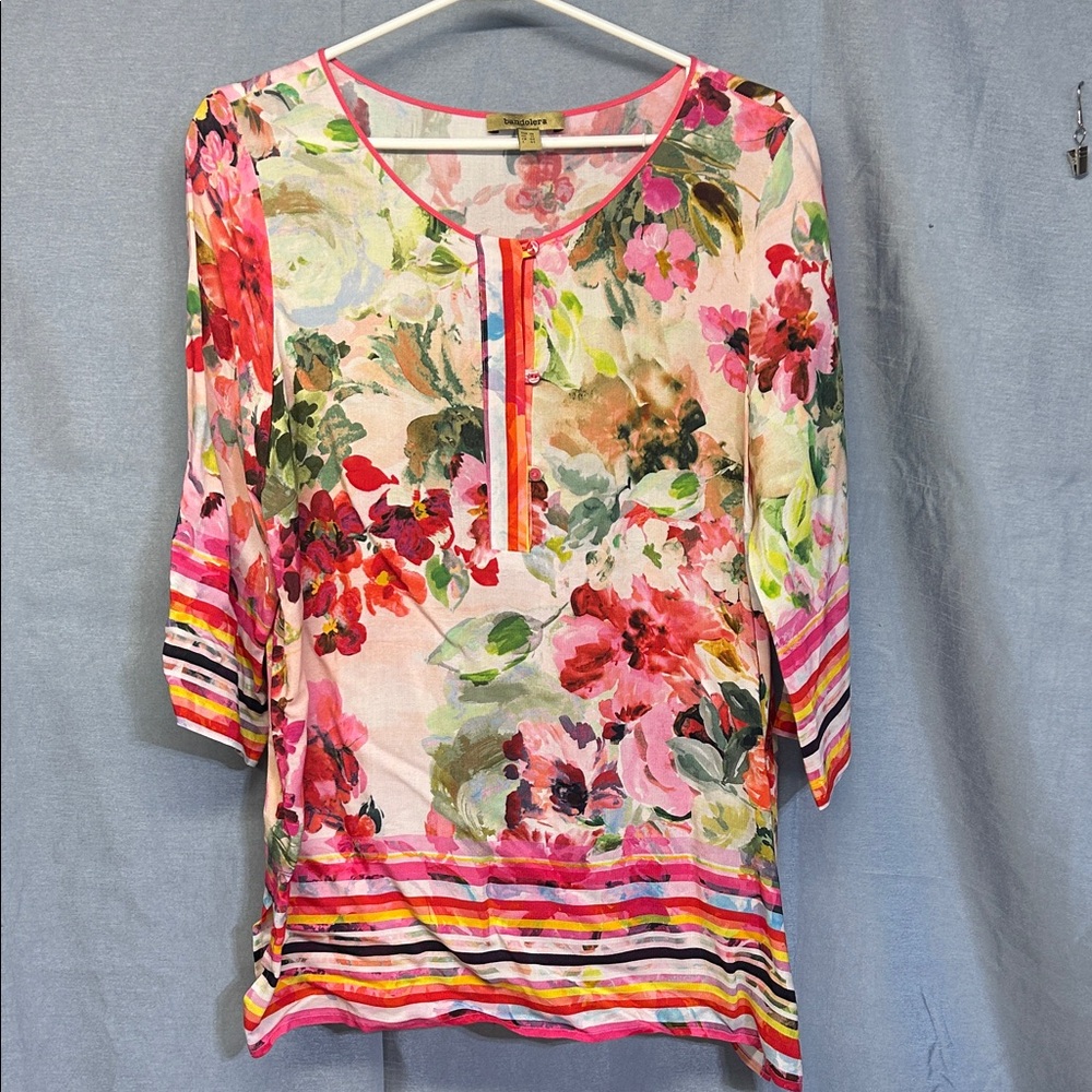 Bandolera Pink Floral Blouse 💕